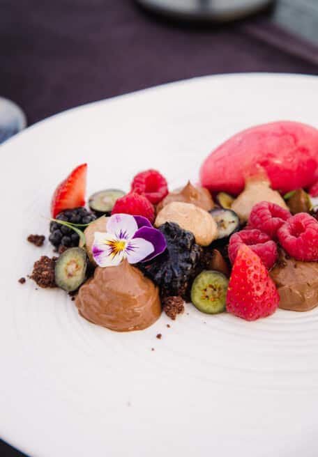 framboise, chocolate praline, espresso