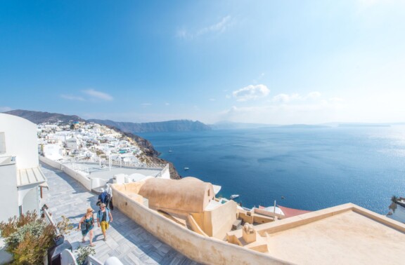 Caldera view from the private villa in Santorini of Secret Hotels - Junior Villa